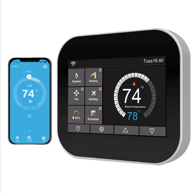 WiFi Smart Thermostat for Home Hotel Office Building FCU 2 PIPE / 4 PIPE for HVAC, AC + electric for Heating