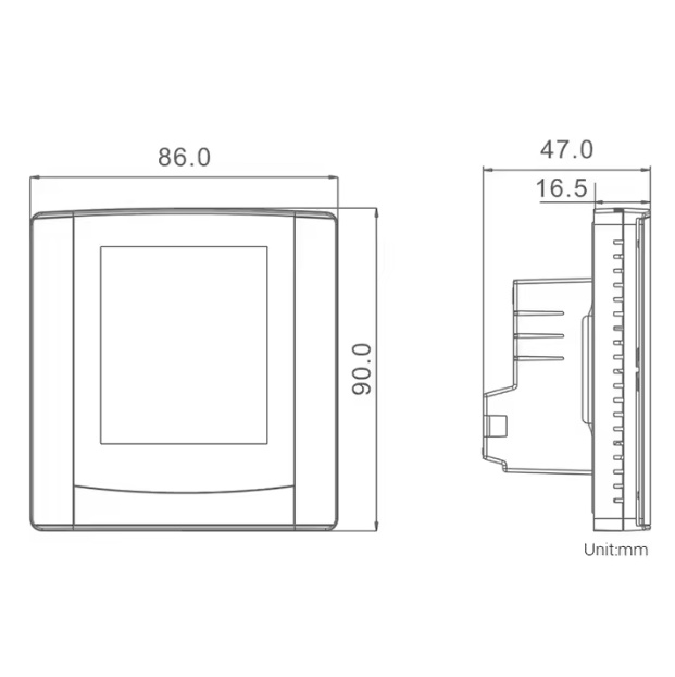 Programmable Screen Bacnet room temperature fan coil Controller MSTP FCU smart Thermostat with wifi